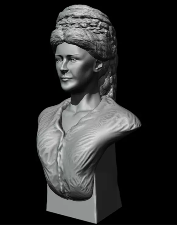 3D Printable Empress Elisabeth-Sissi Bust 3D print model_0