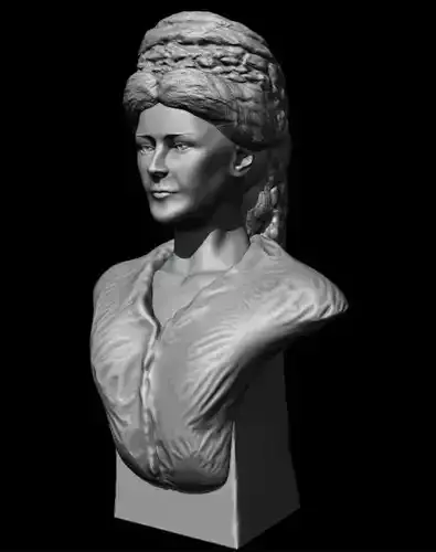 3D Printable Empress Elisabeth-Sissi Bust 