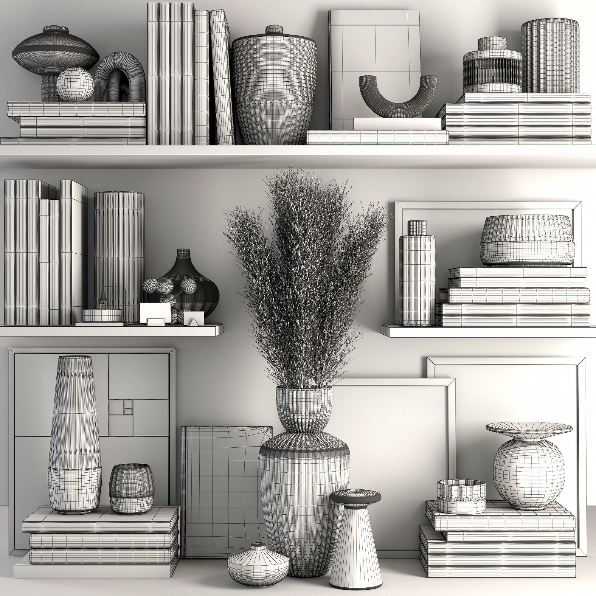 Decorative set 01 3D model_4
