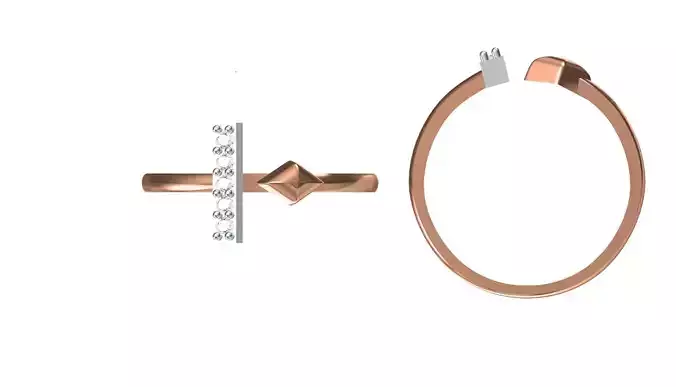 Light Weight Wedding Engagement Women Ring STL JCD Details