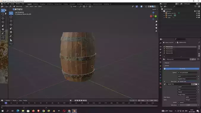 BARREL WITH TEXTURE ATTACHED