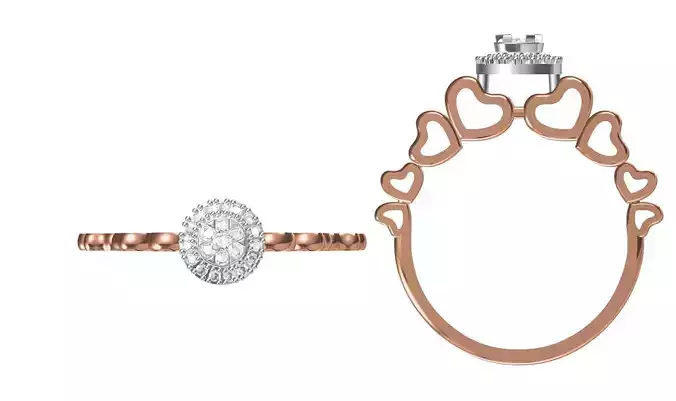 Light Weight Wedding Engagement Women Ring STL JCD Details