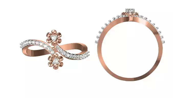 Light Weight Wedding Engagement Women Ring STL JCD Details