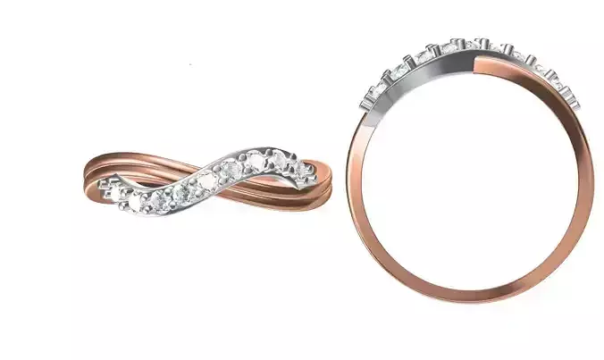 Light Weight Wedding Engagement Women Ring STL JCD Details