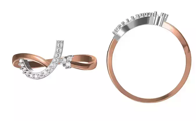 Light Weight Wedding Engagement Women Ring STL JCD Details