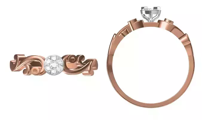 Light Weight Wedding Engagement Women Ring STL JCD Details