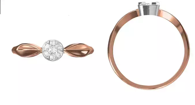 Light Weight Wedding Engagement Women Ring STL JCD Details