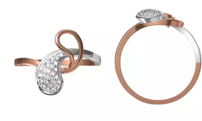 Light Weight Wedding Engagement Women Ring STL JCD Details