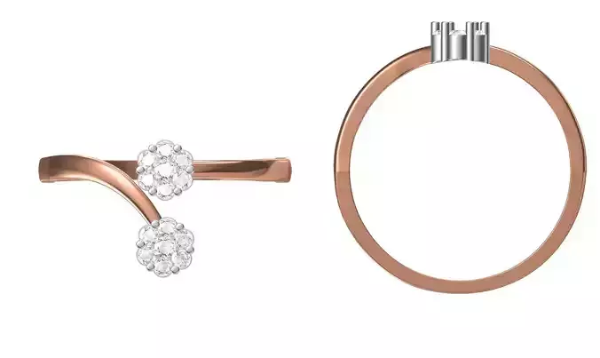 Light Weight Wedding Engagement Women Ring STL JCD Details