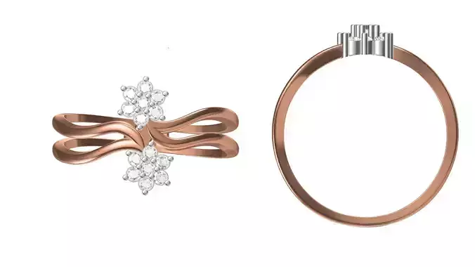 Light Weight Wedding Engagement Women Ring STL JCD Details