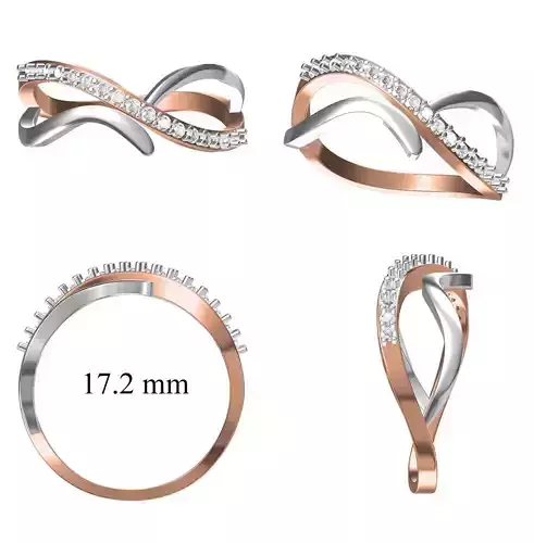 Light Weight Wedding Engagement Women Ring STL JCD Details