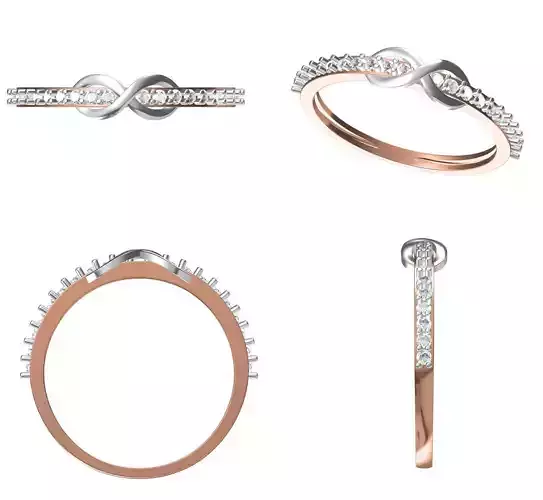 Light Weight Wedding Engagement Women Ring STL JCD Details