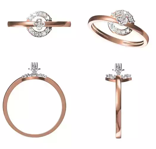 Light Weight Wedding Engagement Women Ring STL JCD Details