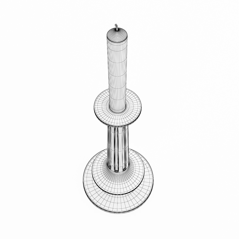 Metal Candlestick 3D model_1