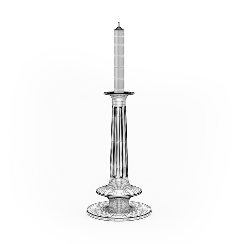 Metal Candlestick 3D model_2