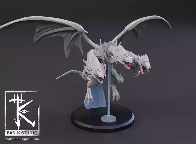 Blue eyes white dragon - Ready to print 3D model  3D print model