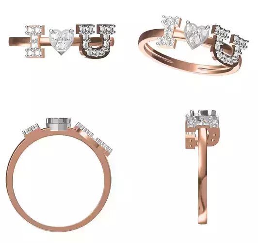 Light Weight Wedding Engagement Women Ring STL JCD Details