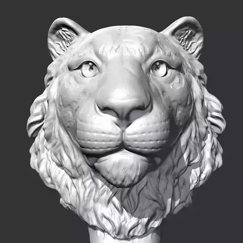 Tiger Head AM16 3D print model 3D print model