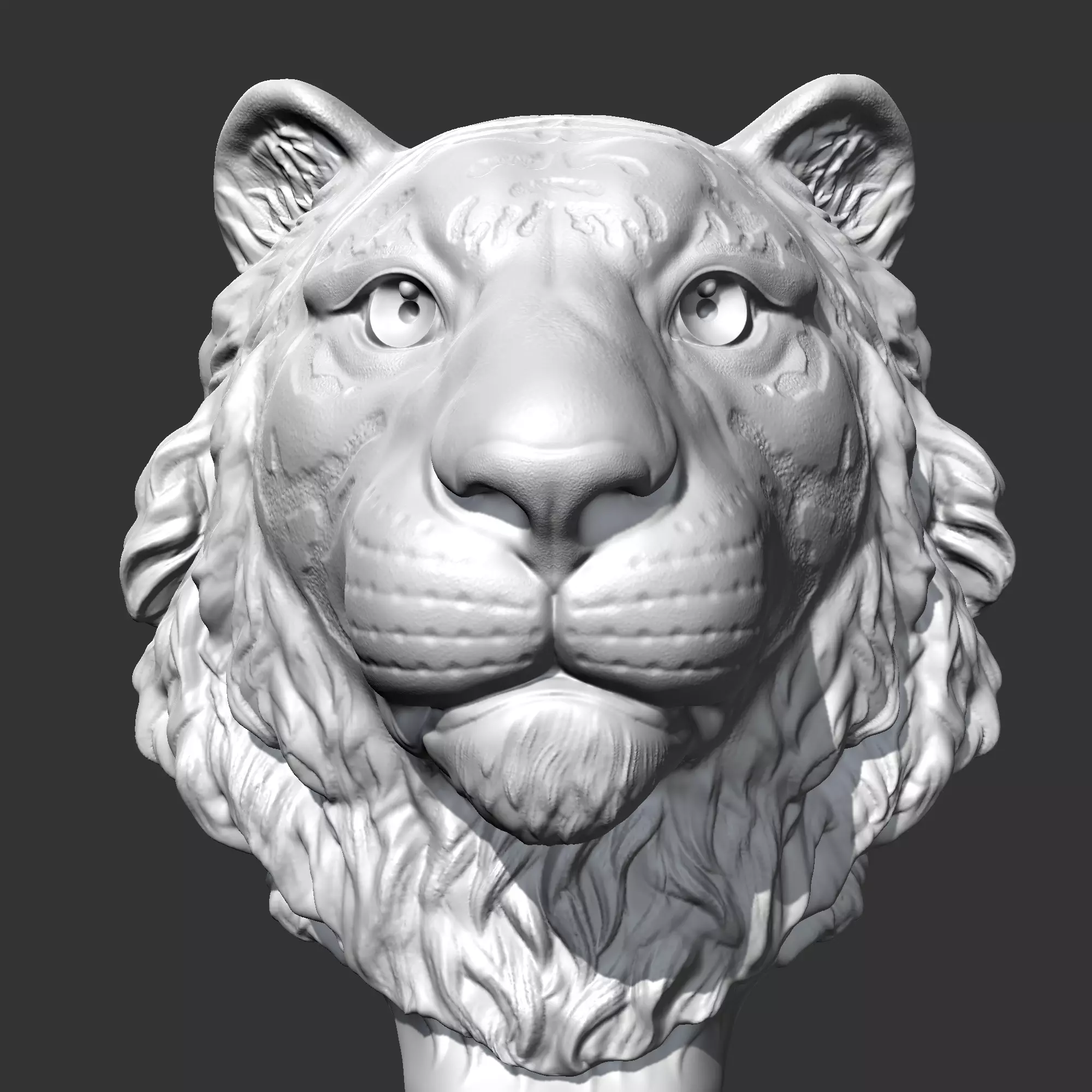 Tiger Head AM16 3D print model 3D print model_0