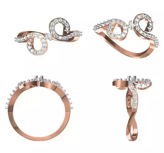 Light Weight Wedding Engagement Women Ring STL JCD Details