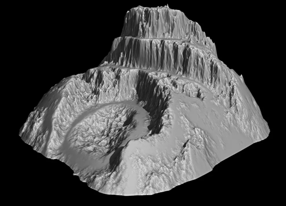 3D Printable Mountain Model 3D print model_0