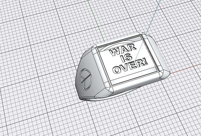 war is over ring signet ring  3D print model