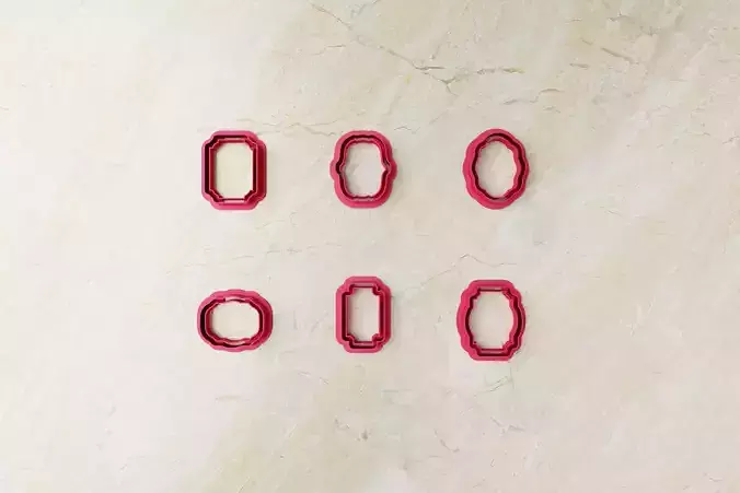 Simple shape Border Clay Cutter set of 06 PCS 