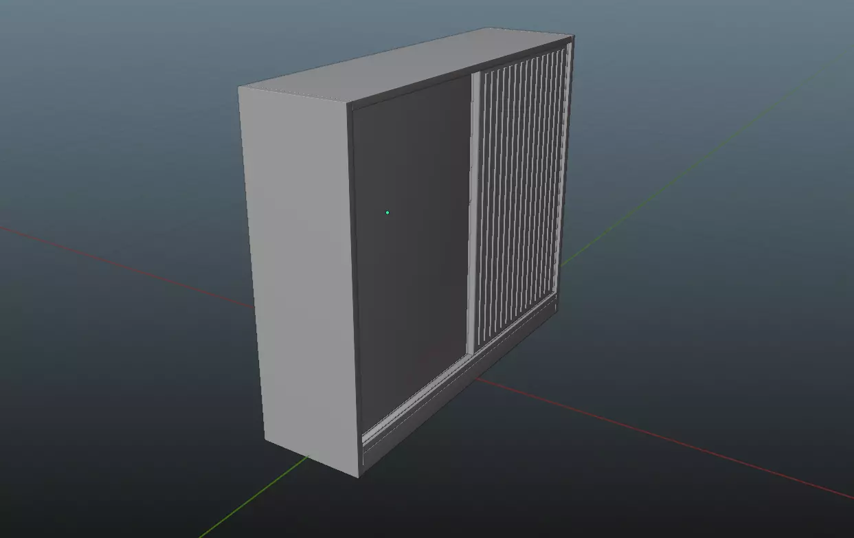 sliding wardrobe Free 3D model_0