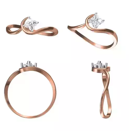 Light Weight Wedding Engagement Women Ring STL JCD Details