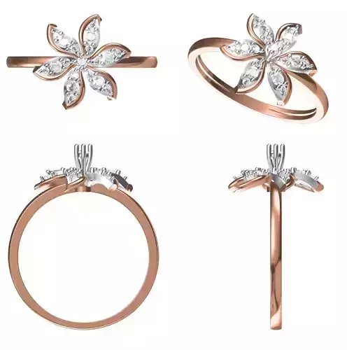 Light Weight Wedding Engagement Women Ring STL JCD Details