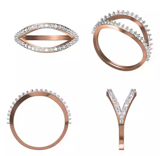 Light Weight Wedding Engagement Women Ring STL JCD Details