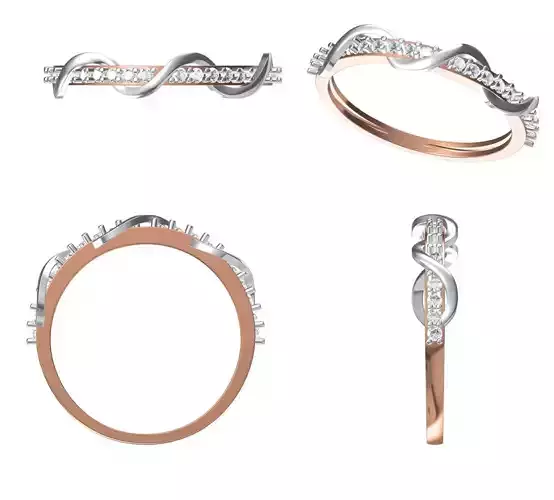 Light Weight Wedding Engagement Women Ring STL JCD Details