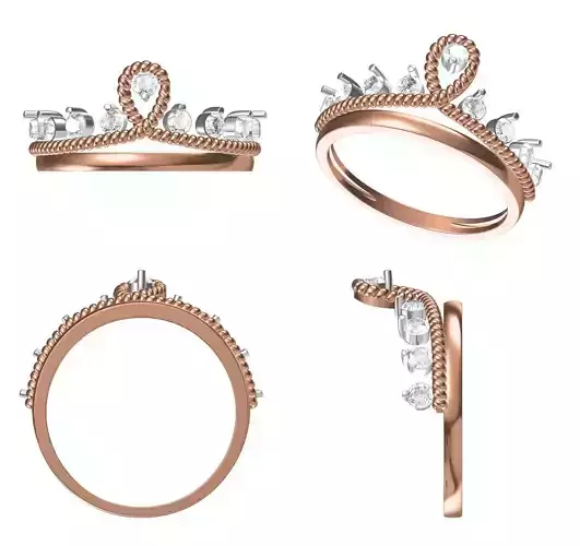 Light Weight Wedding Engagement Women Ring STL JCD Details