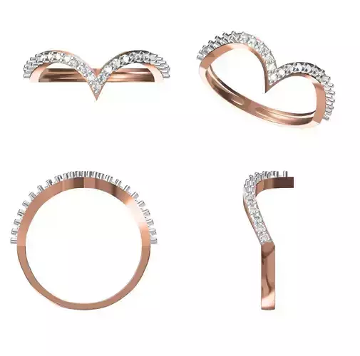 Light Weight Wedding Engagement Women Ring STL JCD Details