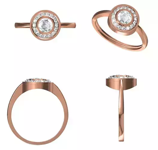 Light Weight Wedding Engagement Women Ring STL JCD Details