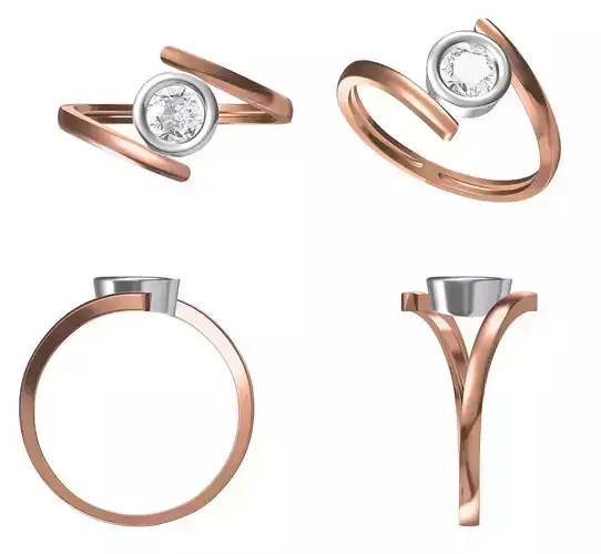 Light Weight Wedding Engagement Women Ring STL JCD Details 3D print model