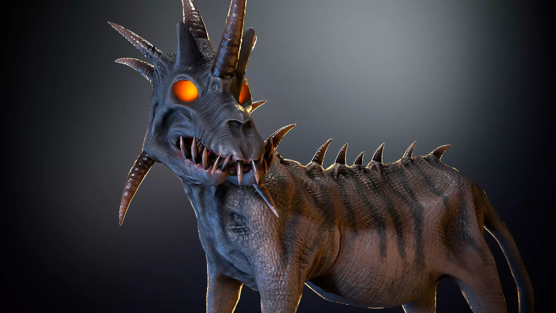 Infernal Low-poly 3D model_0