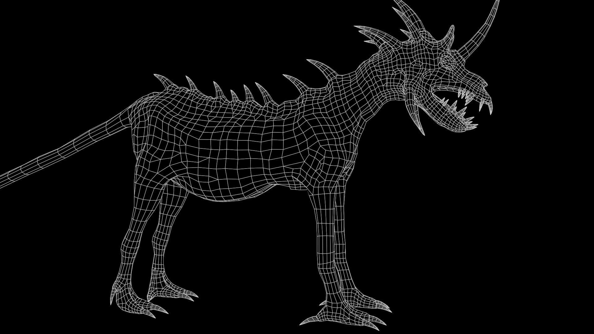 Infernal Low-poly 3D model_12