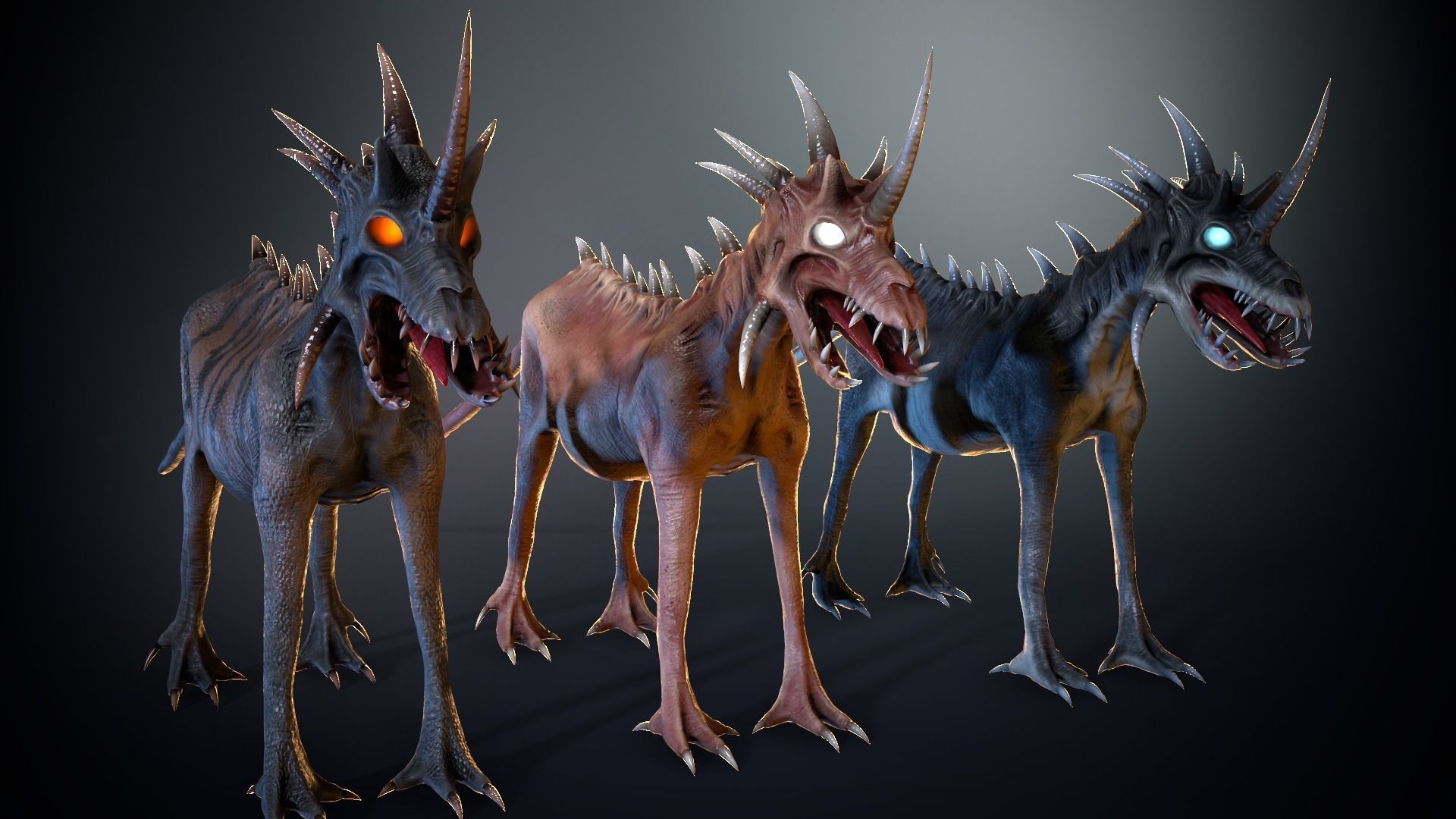 Infernal Low-poly 3D model_3