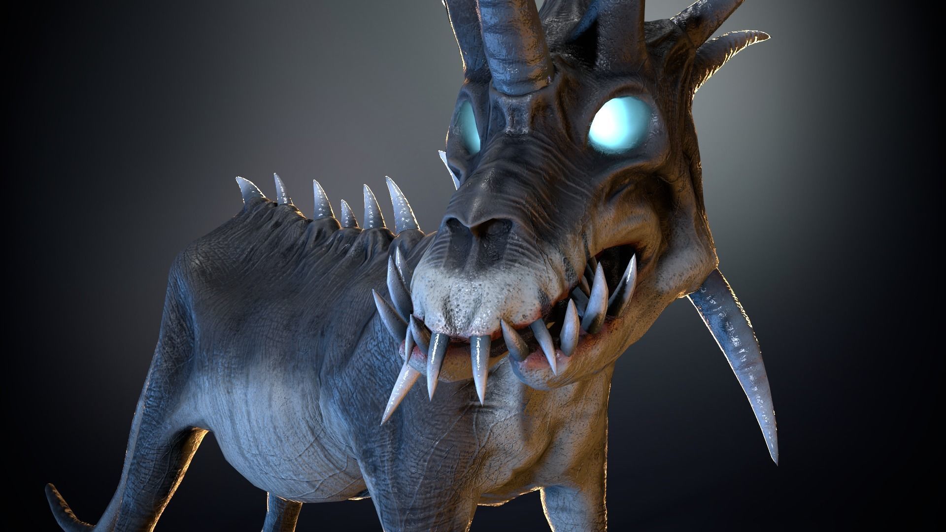 Infernal Low-poly 3D model_5