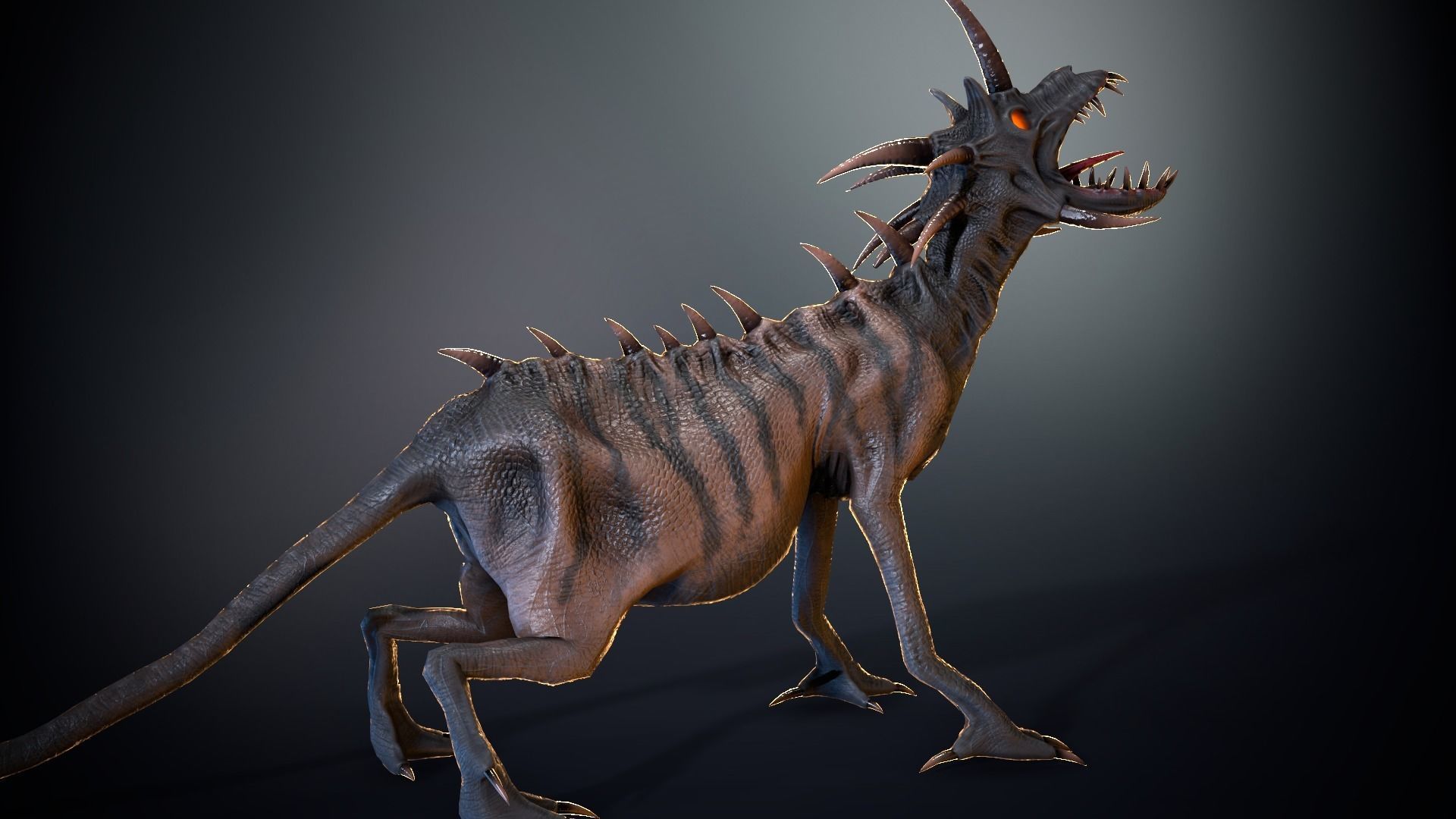 Infernal Low-poly 3D model_4