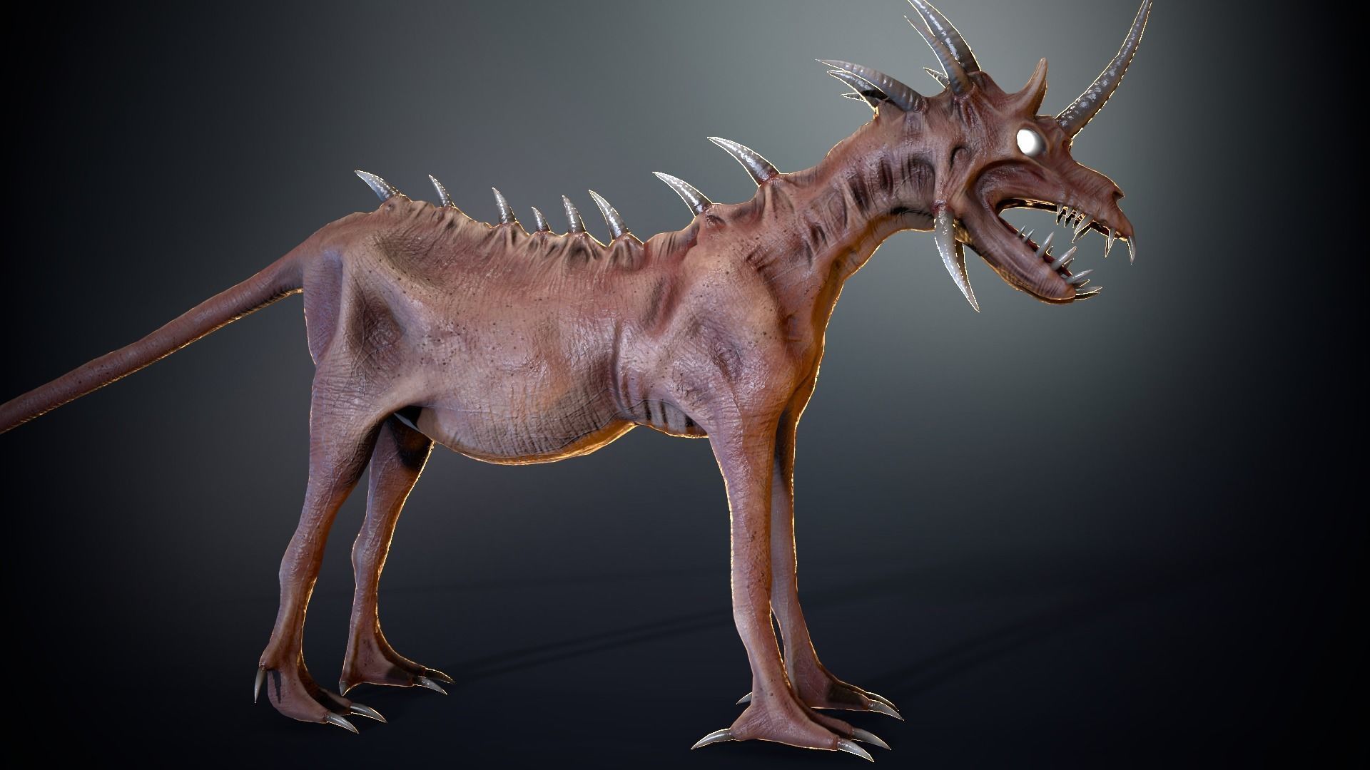 Infernal Low-poly 3D model_9