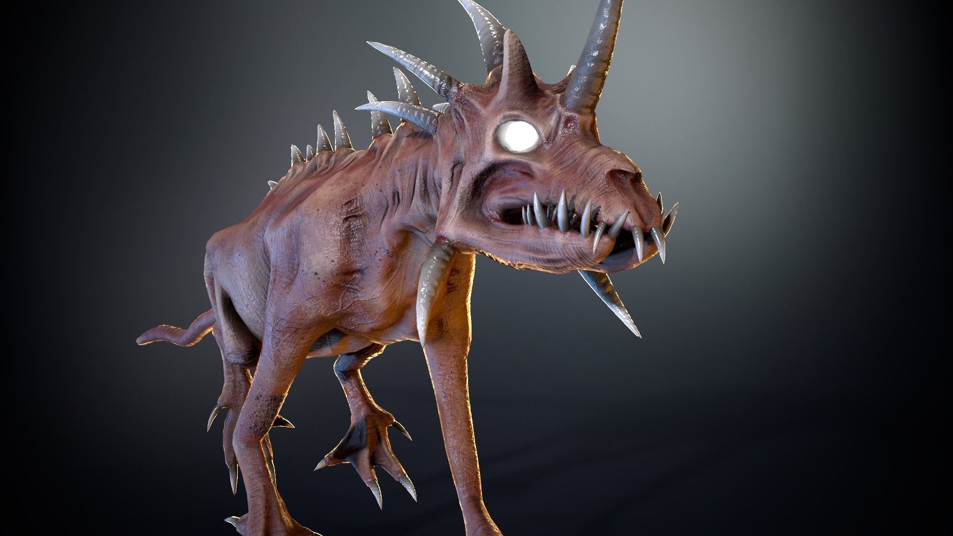 Infernal Low-poly 3D model_6