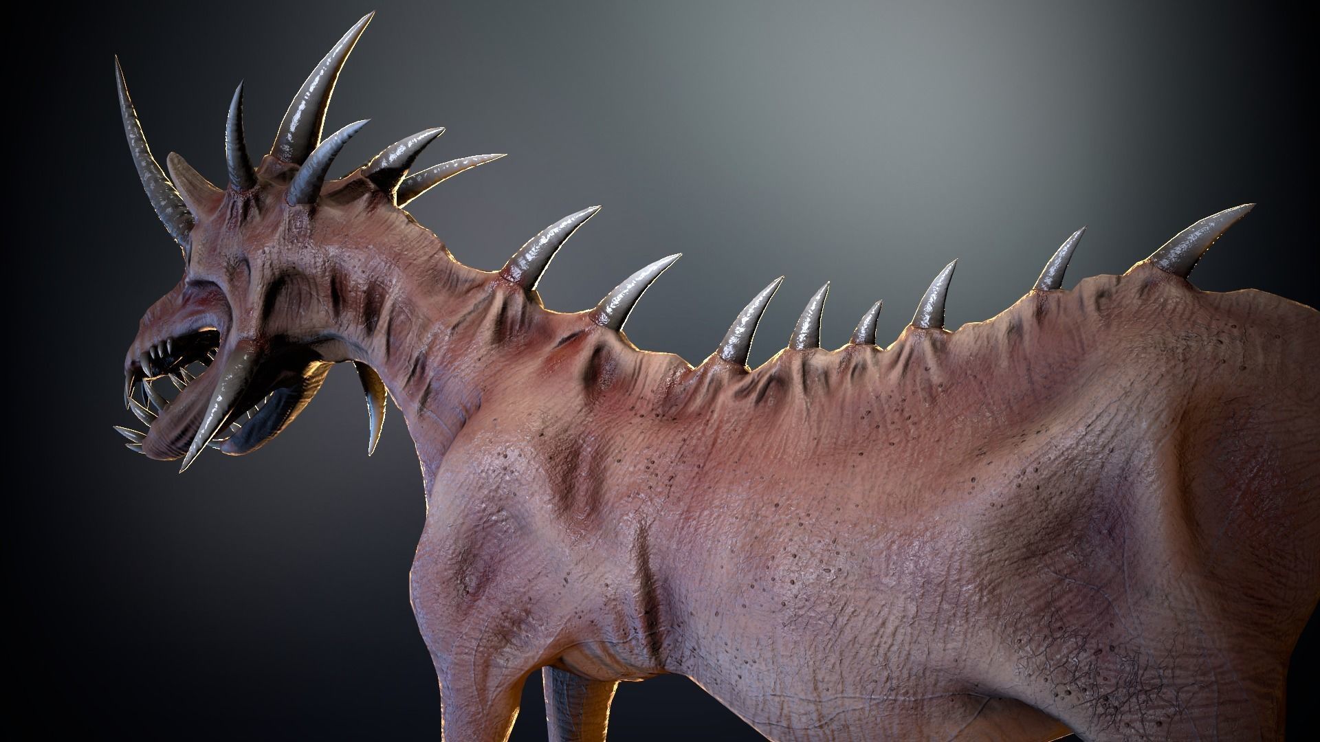 Infernal Low-poly 3D model_10