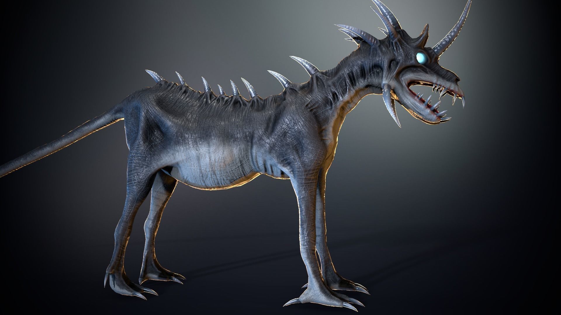 Infernal Low-poly 3D model_8