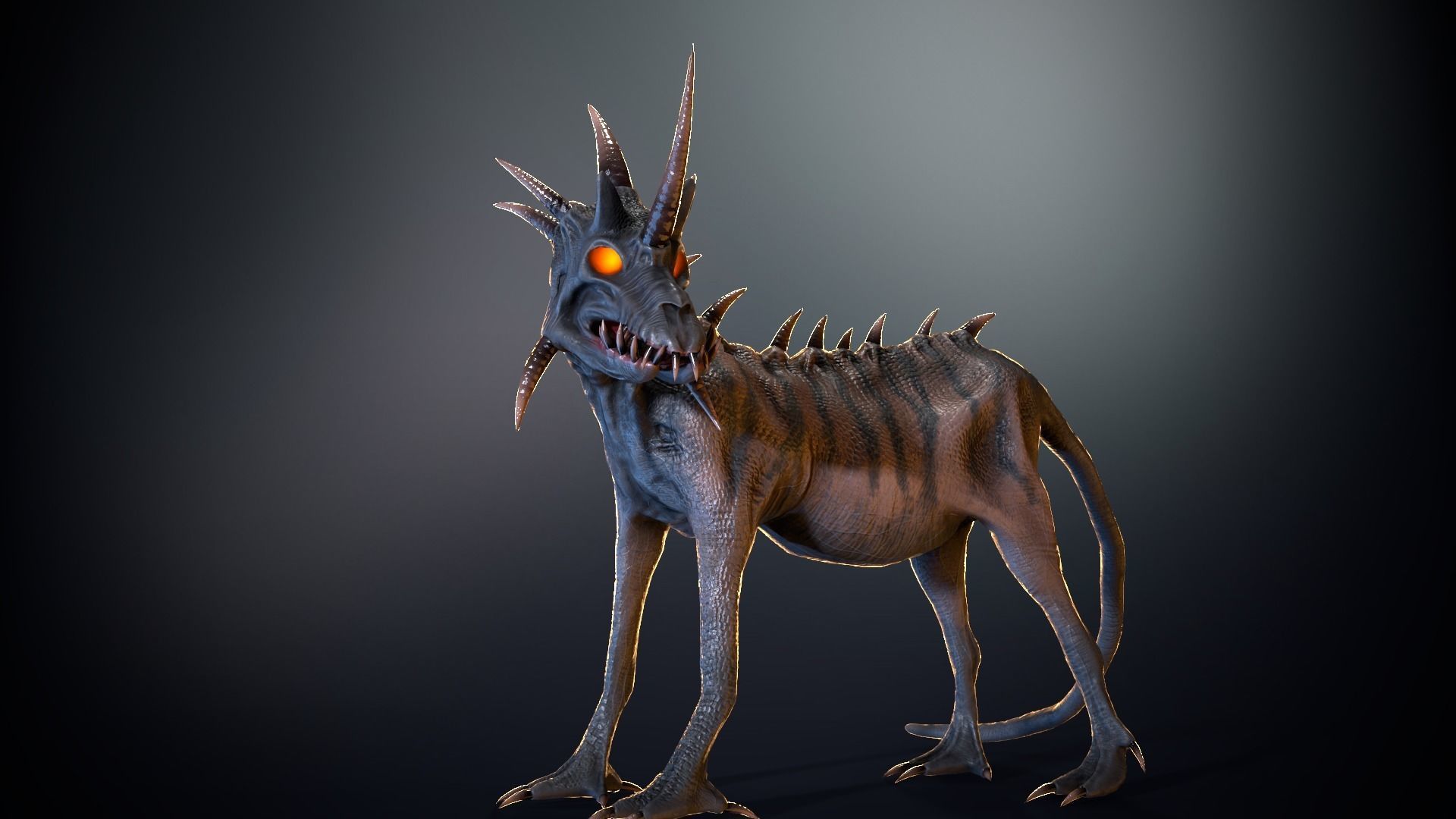 Infernal Low-poly 3D model_11