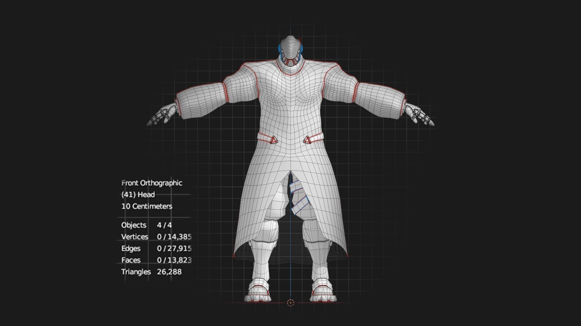 Low Poly - Cybernetic Hitman - Orion Low-poly 3D model_10