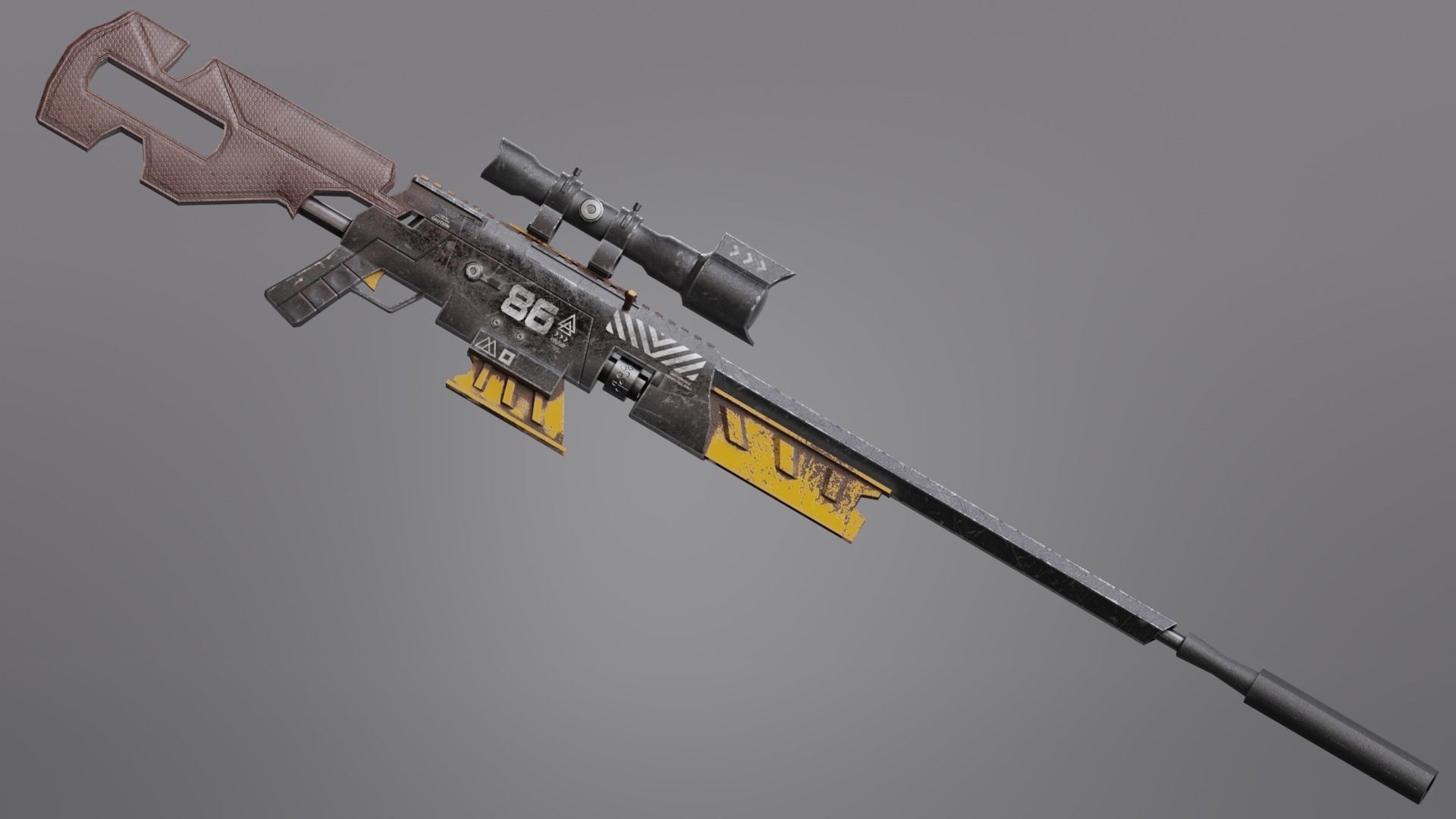 Low Poly - Cybernetic Hitman - Orion Low-poly 3D model_24