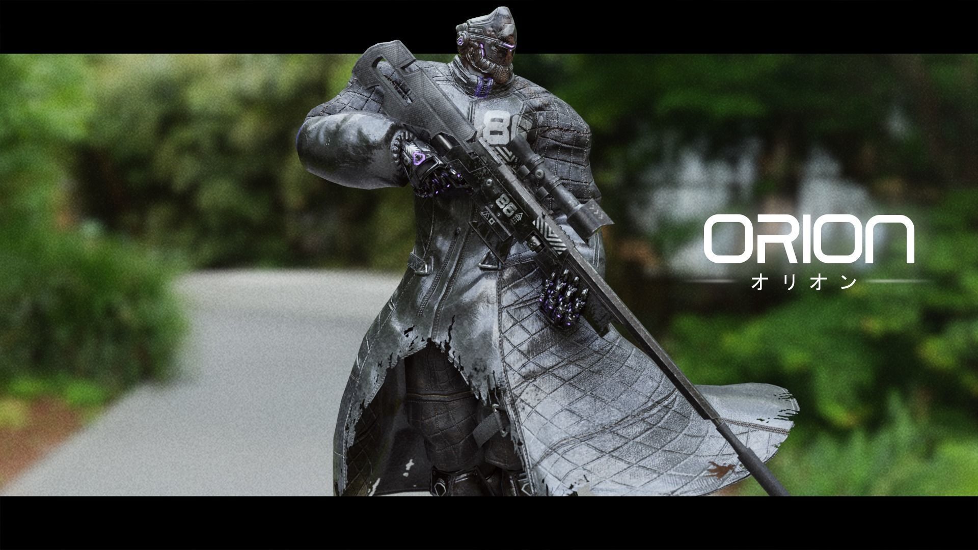 Low Poly - Cybernetic Hitman - Orion Low-poly 3D model_4