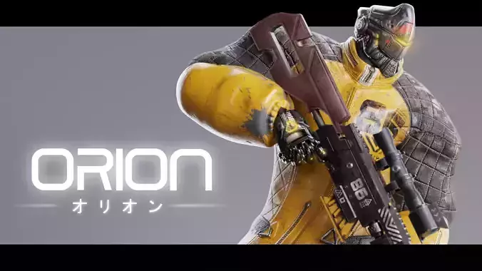 Low Poly - Cybernetic Hitman - Orion Low-poly 3D model